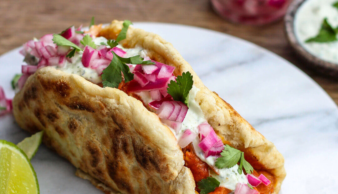 Naan Chicken Tikka Taco by Frances Cope
